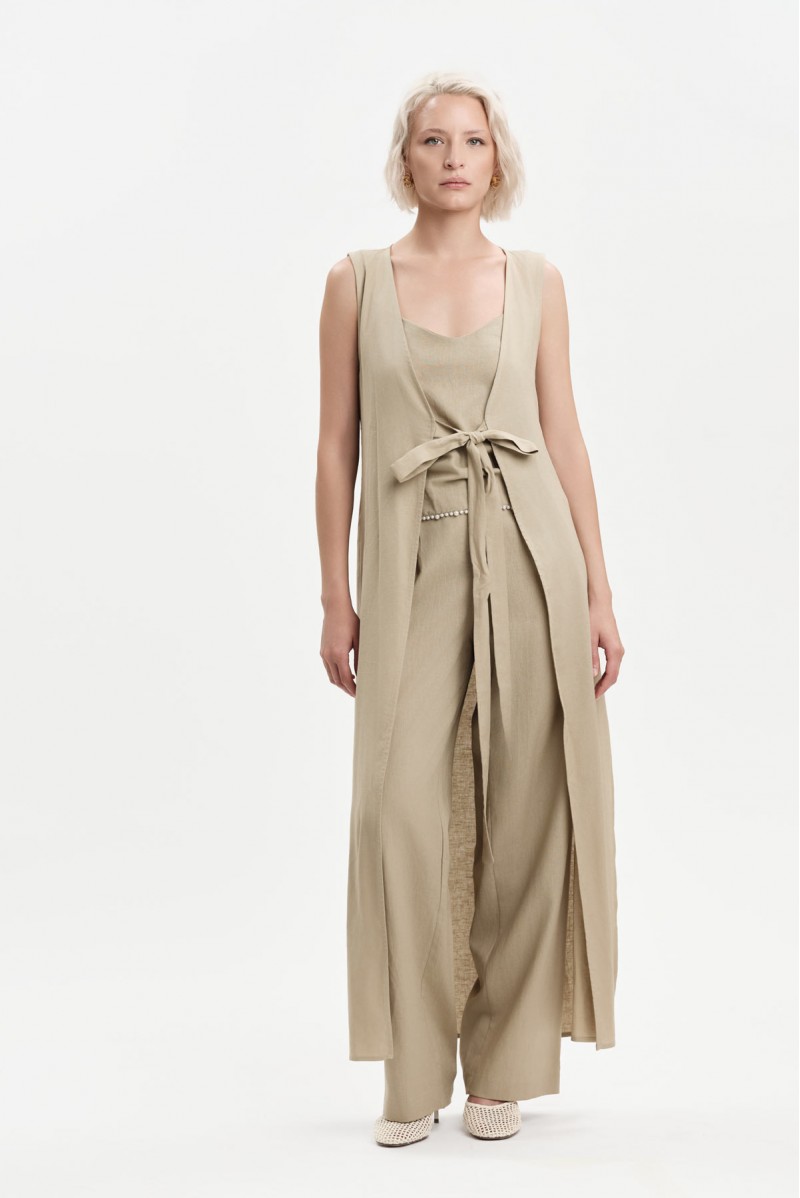 PANTALONI CON PINCES MISTOLINO - WW31728