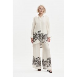PANTALONE IN RASO CON STAMPA FLOREALE - WW31807