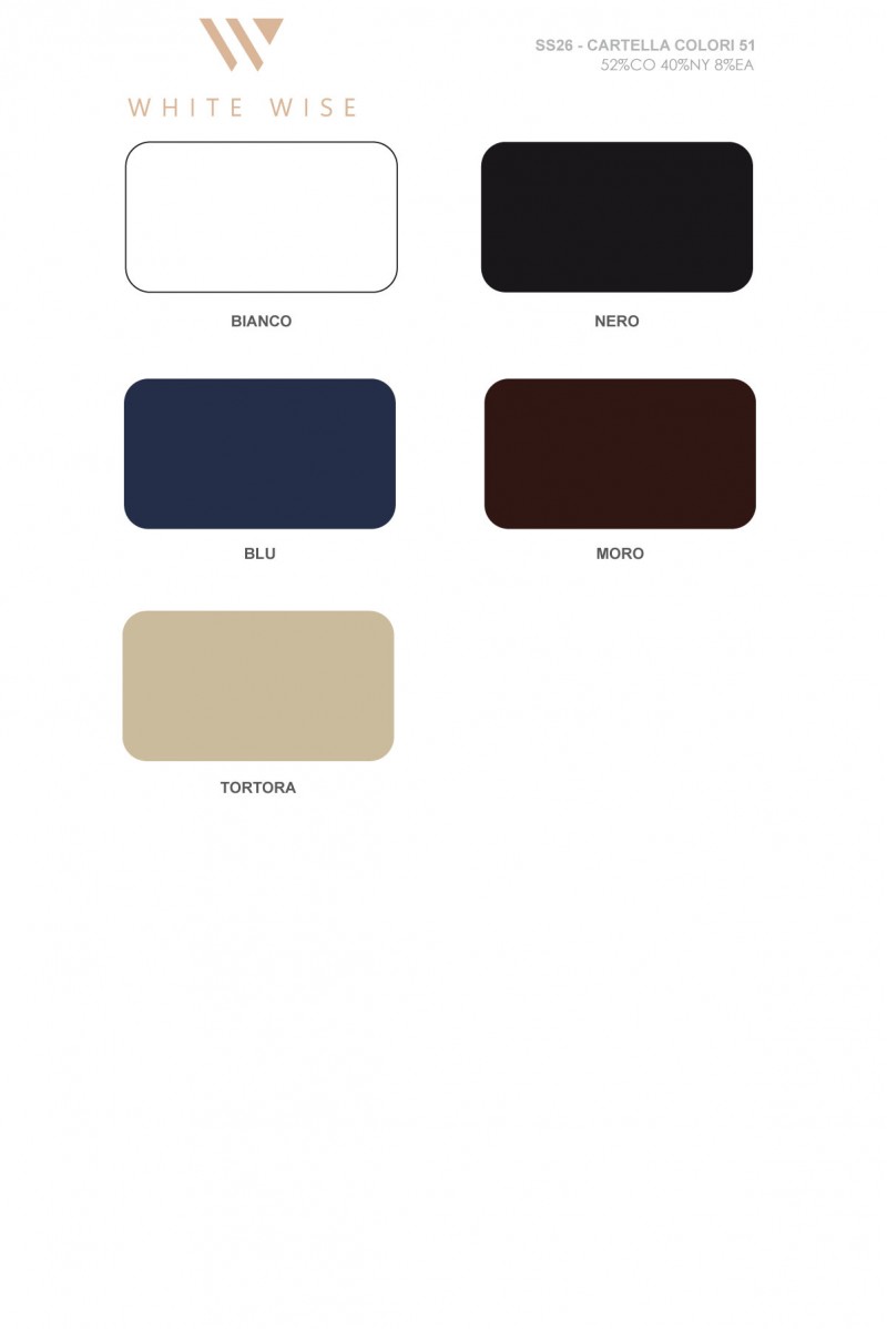 WHITE WISE PANTALONI CON SPACCHETTO PUNTO MILANO COTONE - WW31823 