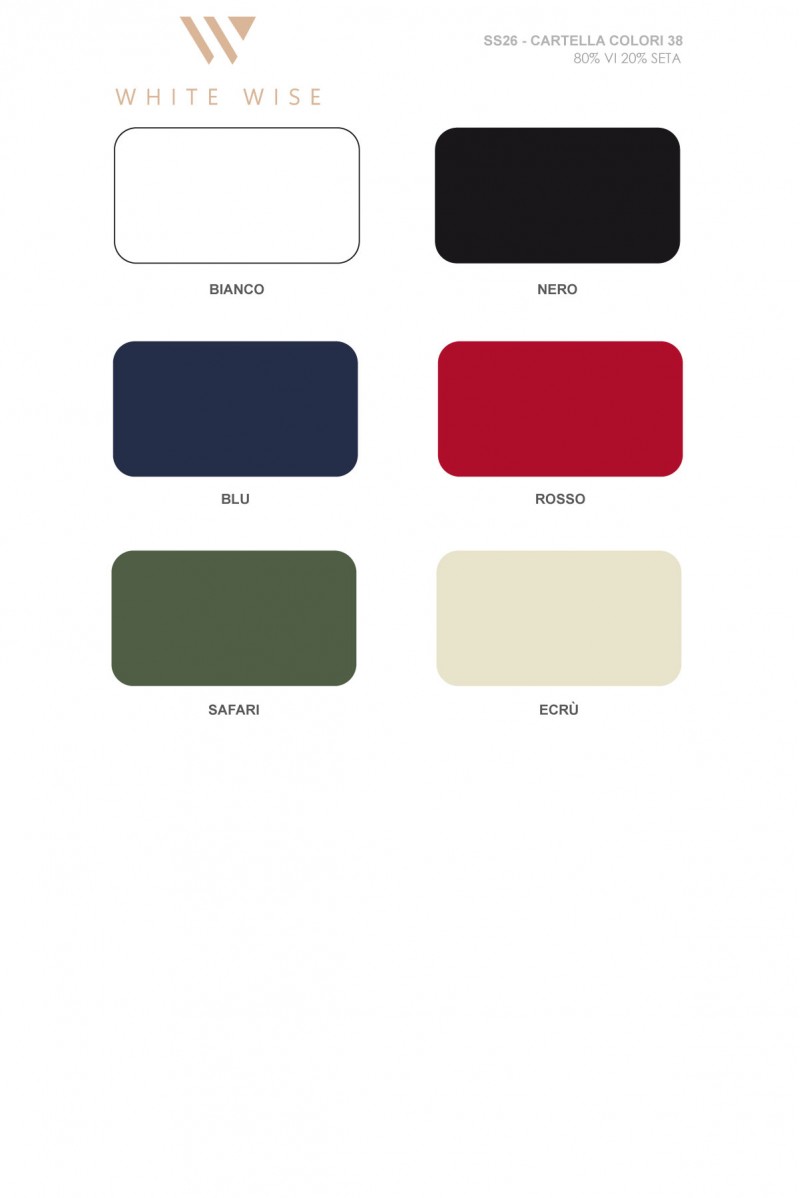 WHITE WISE CASACCA IN MISTO SETA CON SCOLLO POSTERIORE - WW31958 