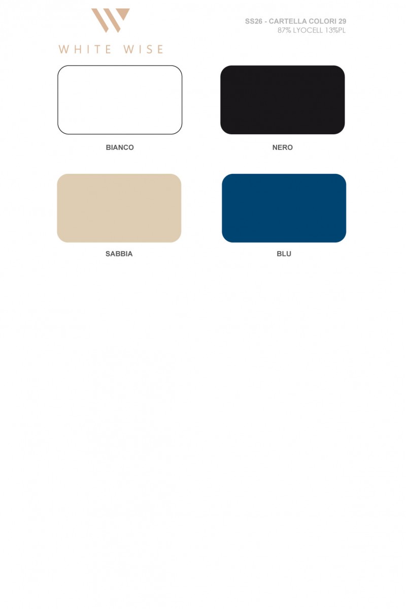 WHITE WISE ABITO CON COLLO ALLA COREANA LYOCELL - WW31992 