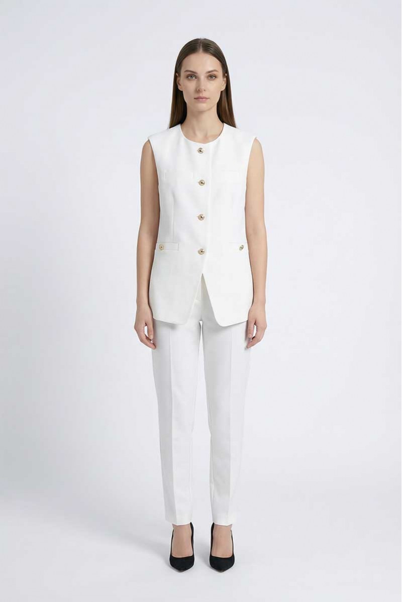 DIANA GALLESI GILET LUNGO CLASSICO