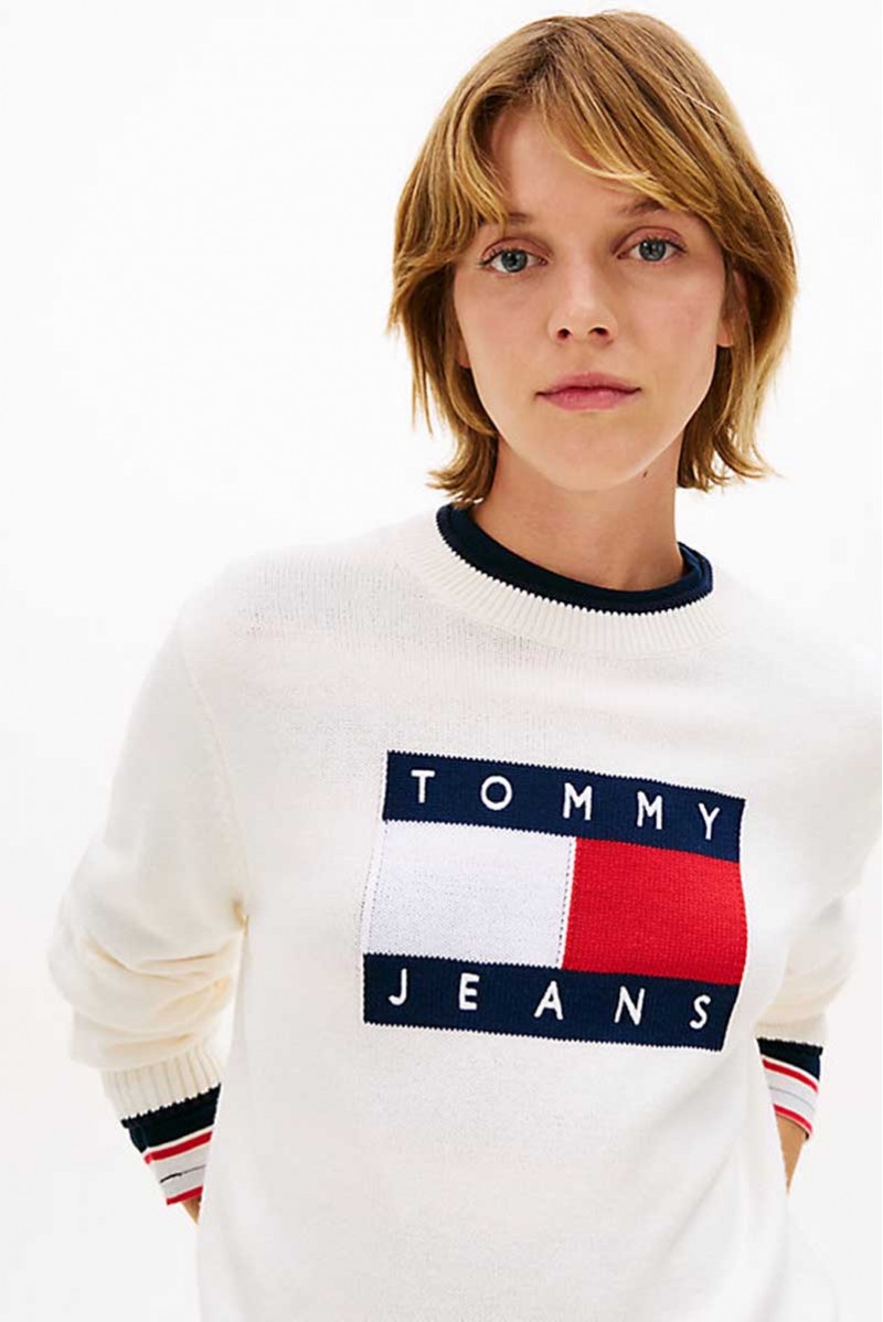 TOMMY HILFIGER MAGLIA GIROCOLLO JEANSERIA