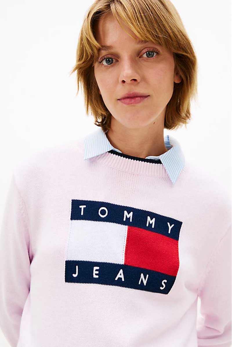TOMMY HILFIGER MAGLIA GIROCOLLO JEANSERIA