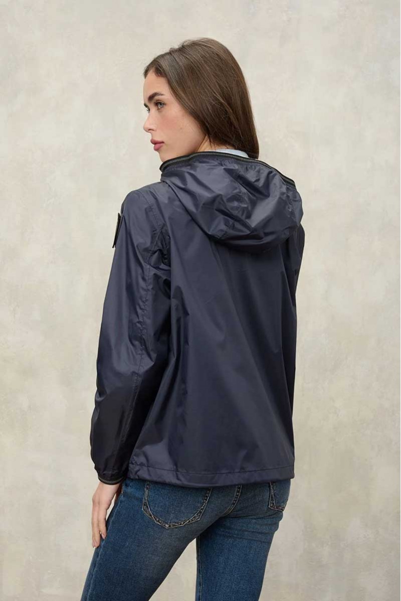 BLAUER GIUBBOTTO CON CAPPUCCIO CASUAL