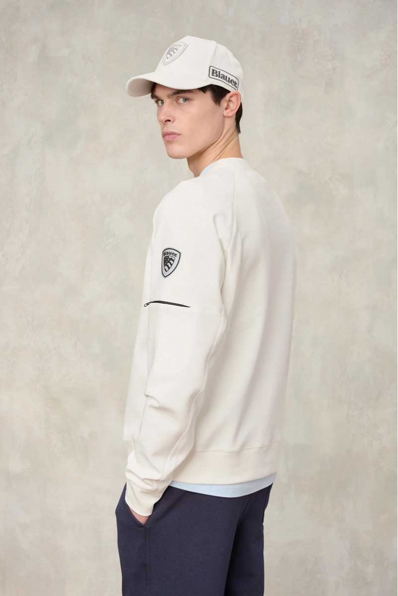 BLAUER FELPA GIROCOLLO CASUAL