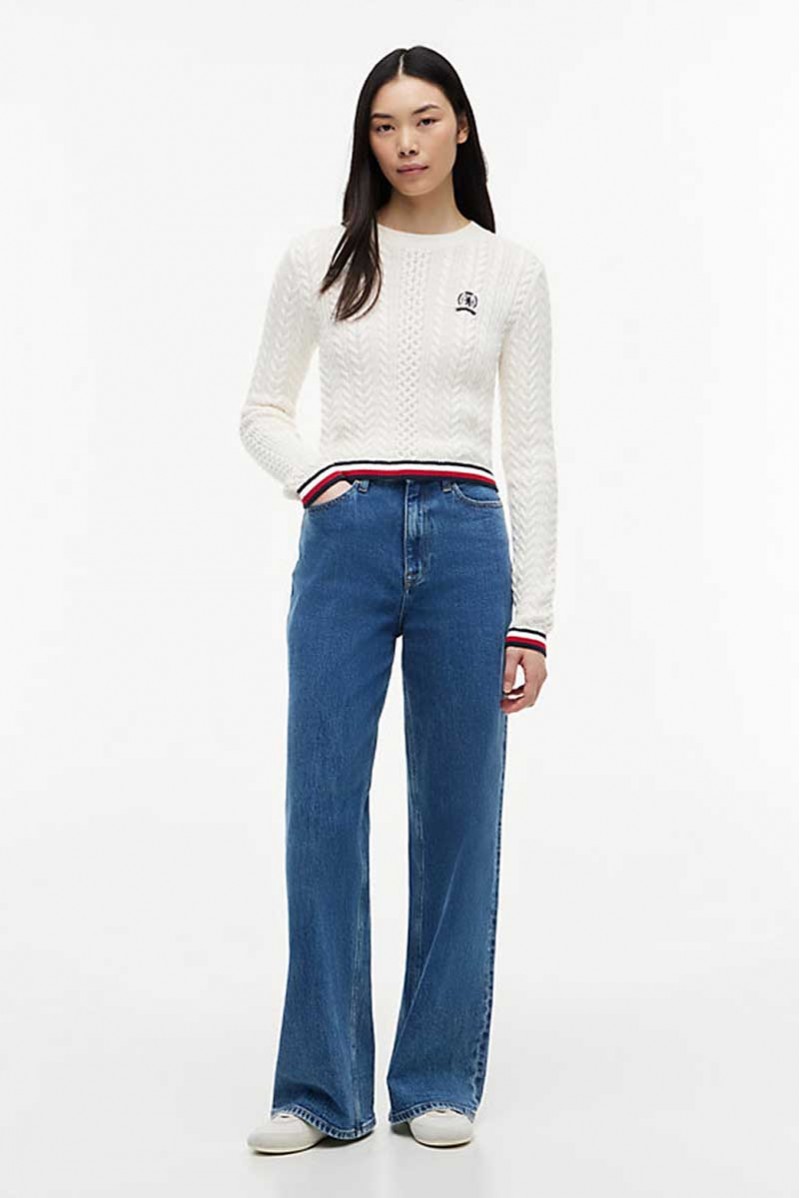 TOMMY HILFIGER MAGLIA GIROCOLLO JEANSERIA