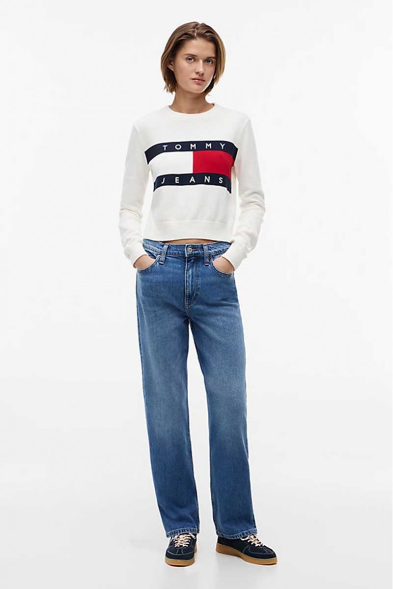 TOMMY HILFIGER MAGLIA GIROCOLLO JEANSERIA