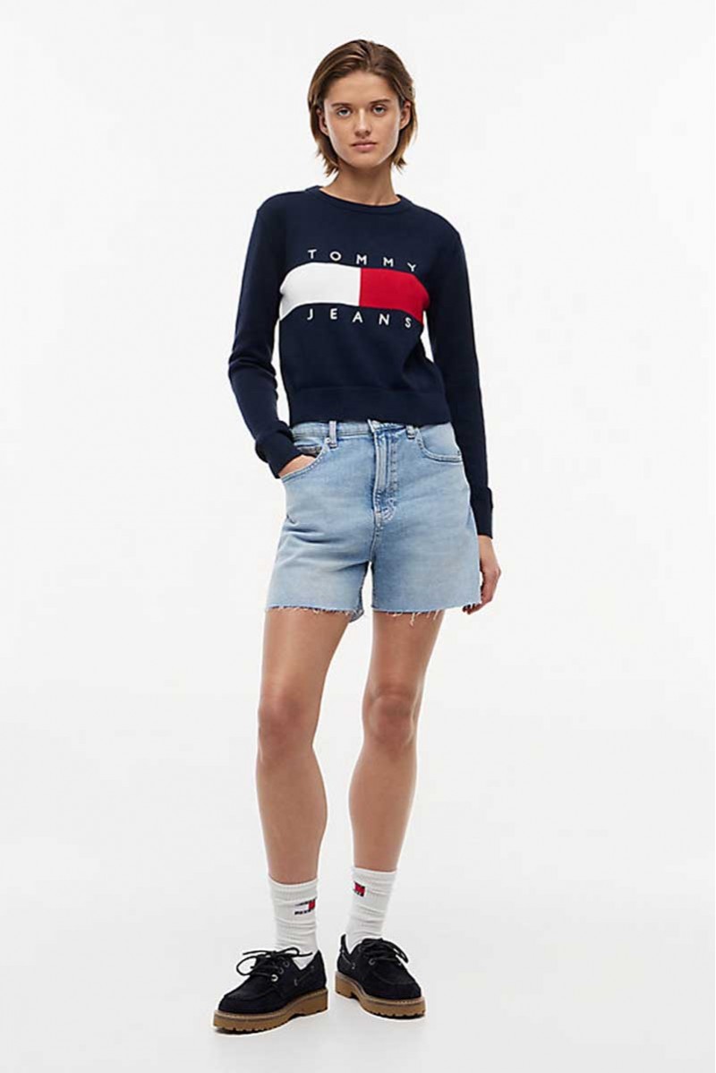 TOMMY HILFIGER MAGLIA GIROCOLLO JEANSERIA