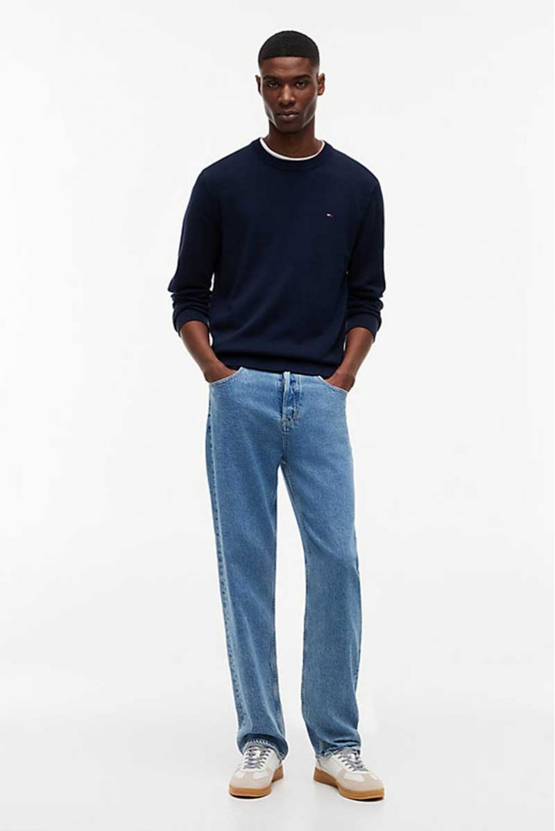 TOMMY HILFIGER MAGLIA GIROCOLLO JEANSERIA