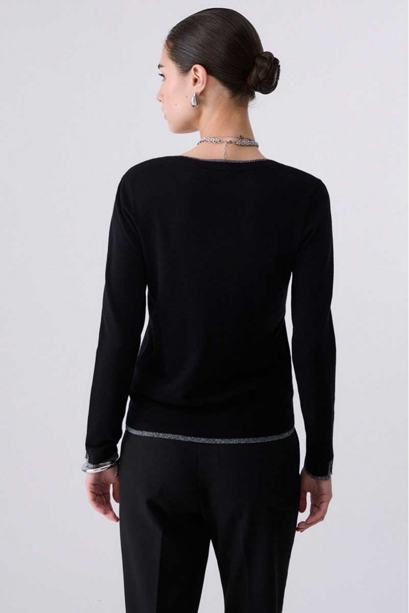 LIU JO MAGLIA SCOLLO V JEANSERIA