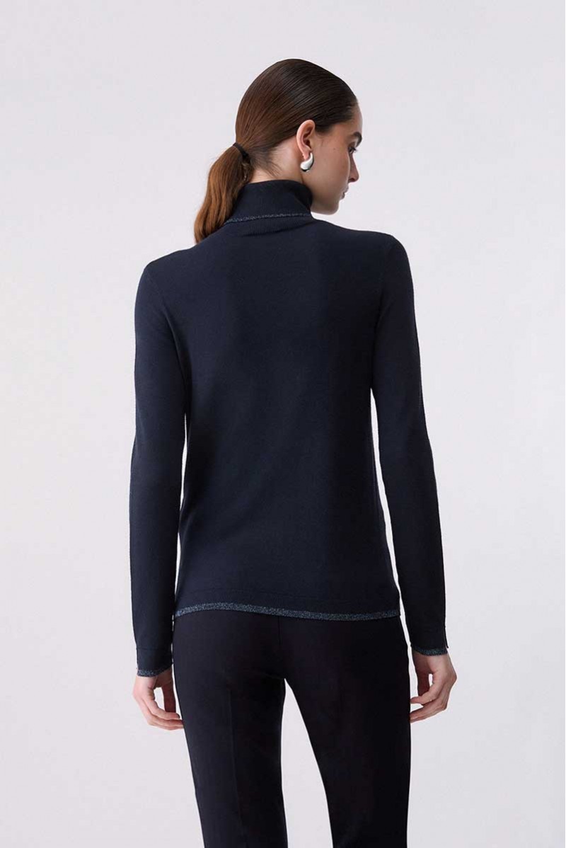 LIU JO MAGLIA COLLO ALTO JEANSERIA