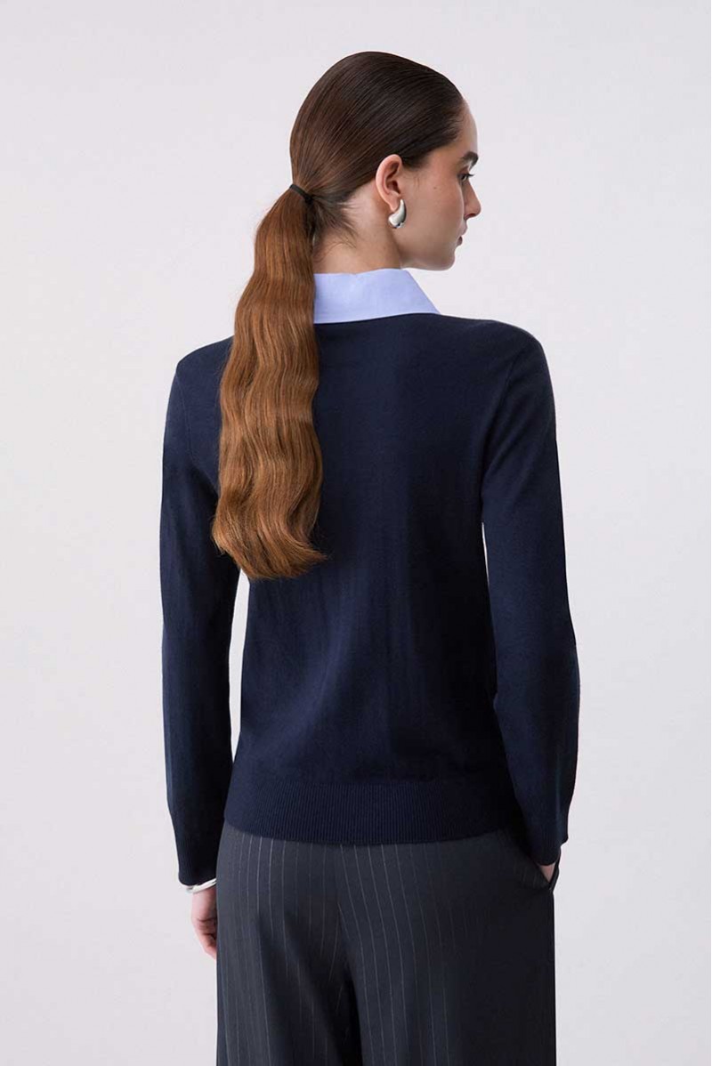 LIU JO MAGLIA GIROCOLLO JEANSERIA