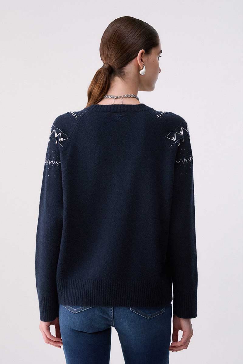 LIU JO MAGLIA GIROCOLLO JEANSERIA