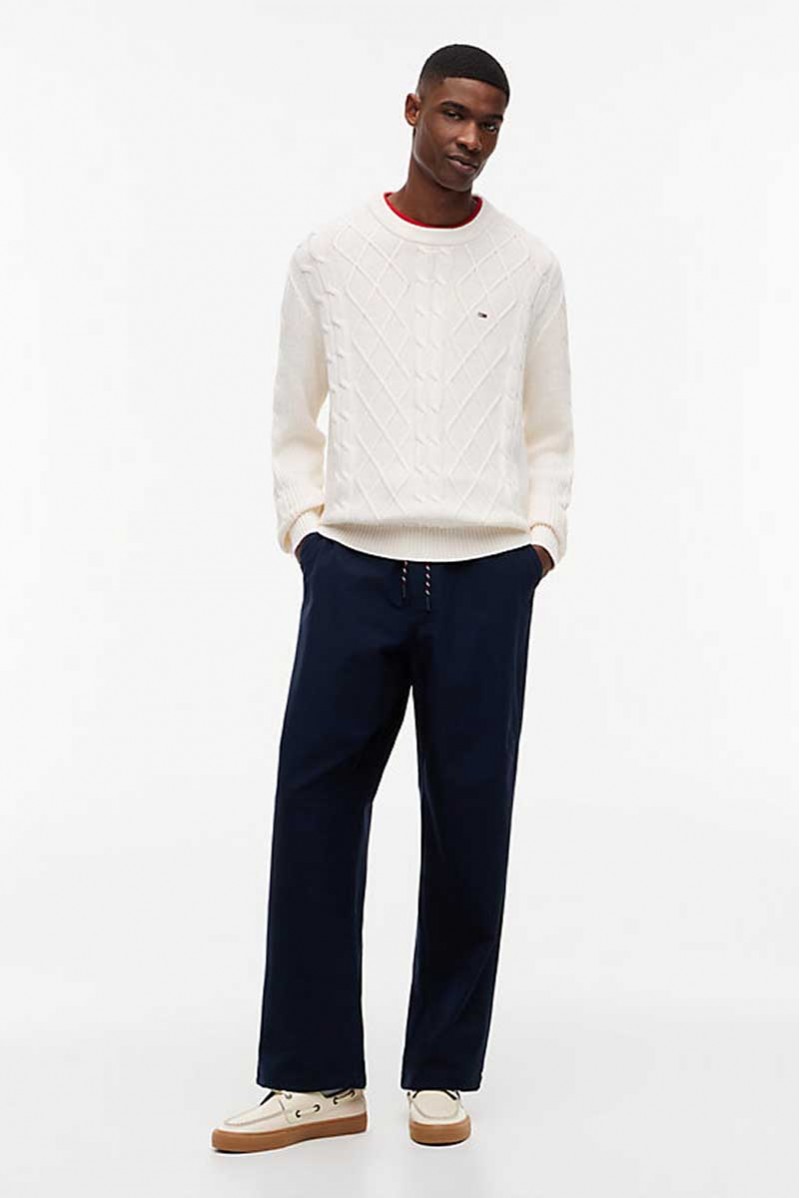 TOMMY HILFIGER MAGLIA GIROCOLLO JEANSERIA