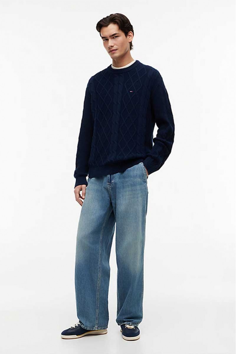 TOMMY HILFIGER MAGLIA GIROCOLLO JEANSERIA