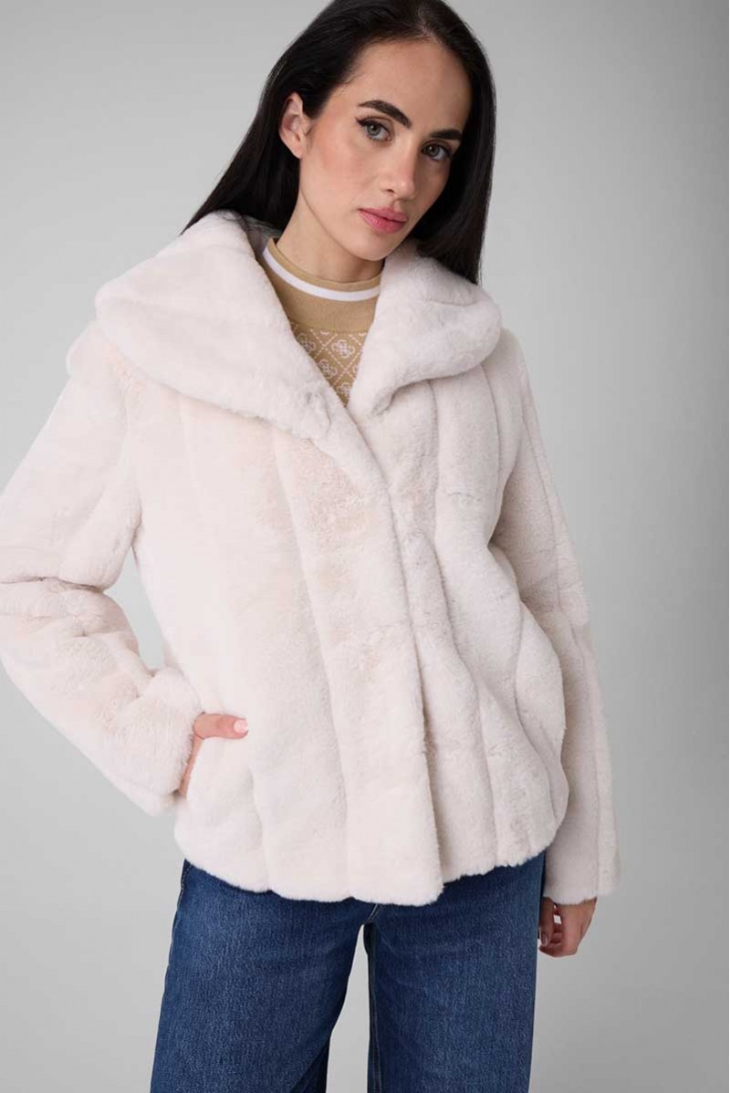 GUESS GIACCA PELLICCIA ECO JEANSERIA