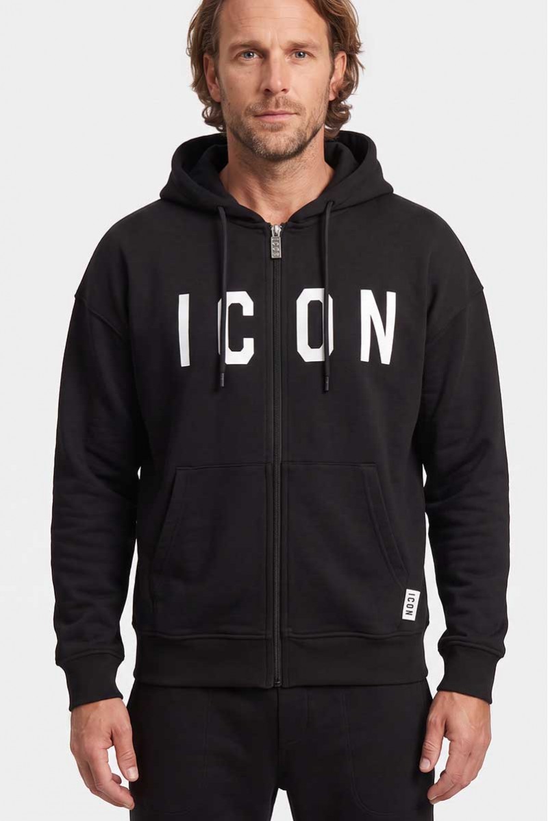 ICON FELPA ZIP CAPPUCCIO CASUAL