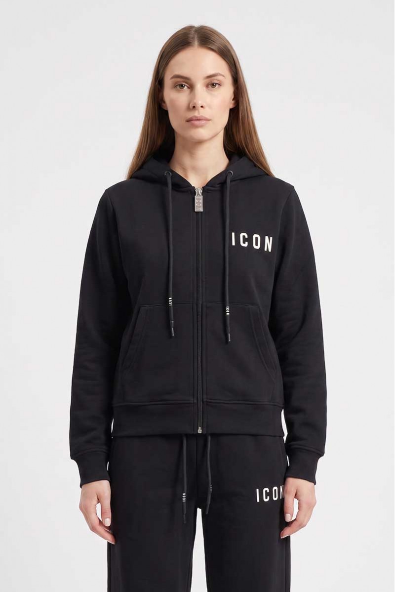 ICON FELPA ZIP CAPPUCCIO CASUAL