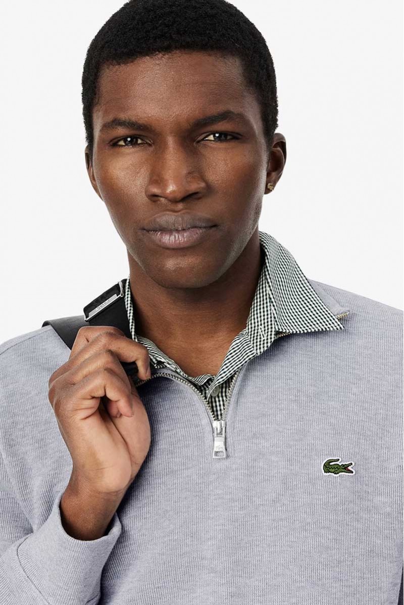 LACOSTE FELPA MEZZA ZIP CASUAL