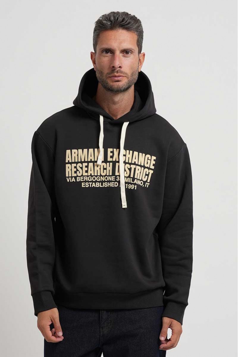 ARMANI EXCHANGE FELPA CAPPUCCIO CASUAL