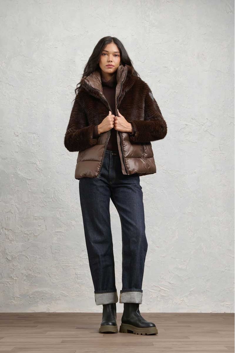 BLAUER GIUBBOTTO CON CAPPUCCIO CASUAL