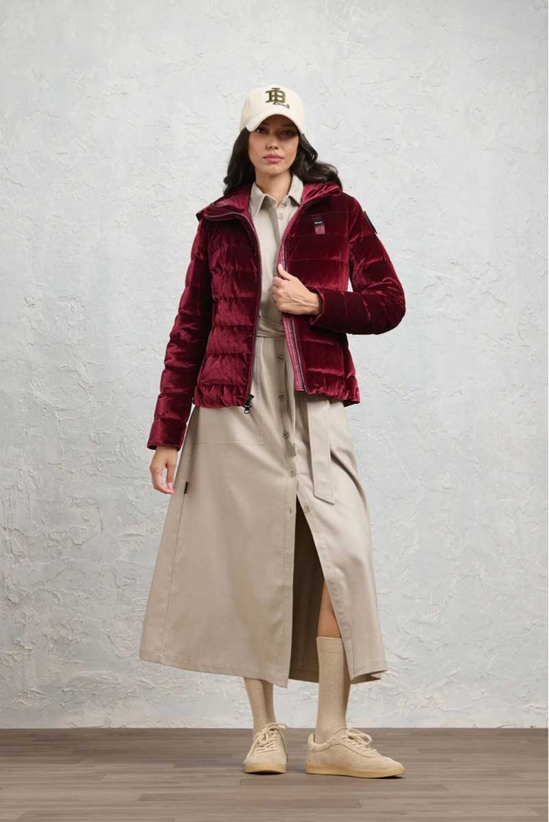 BLAUER GIUBBOTTO CON CAPPUCCIO CASUAL