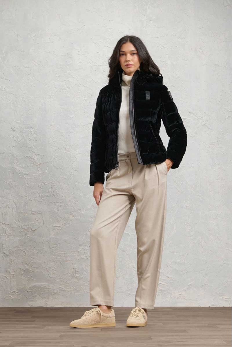 BLAUER GIUBBOTTO CON CAPPUCCIO CASUAL