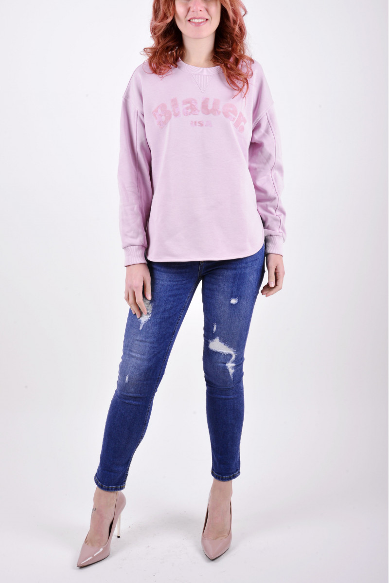 BLAUER FELPA GIROCOLLO CASUAL