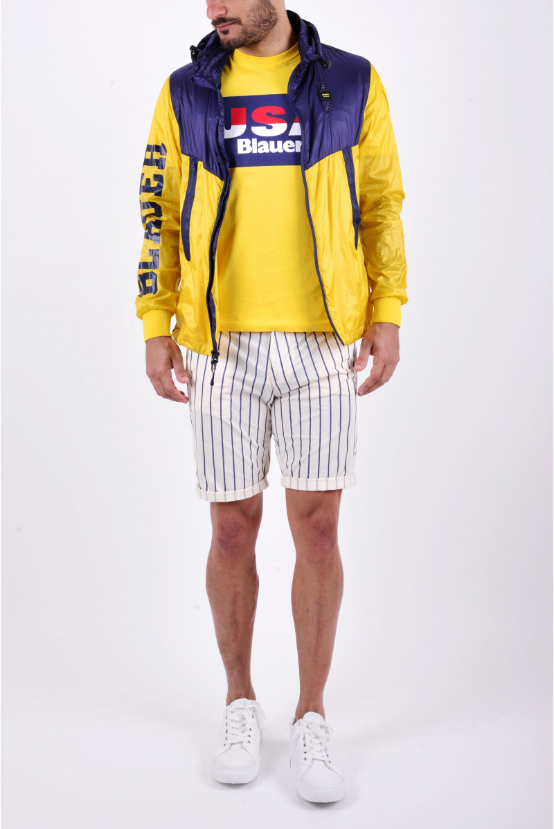 BLAUER GIUBBOTTO CON CAPPUCCIO CASUAL