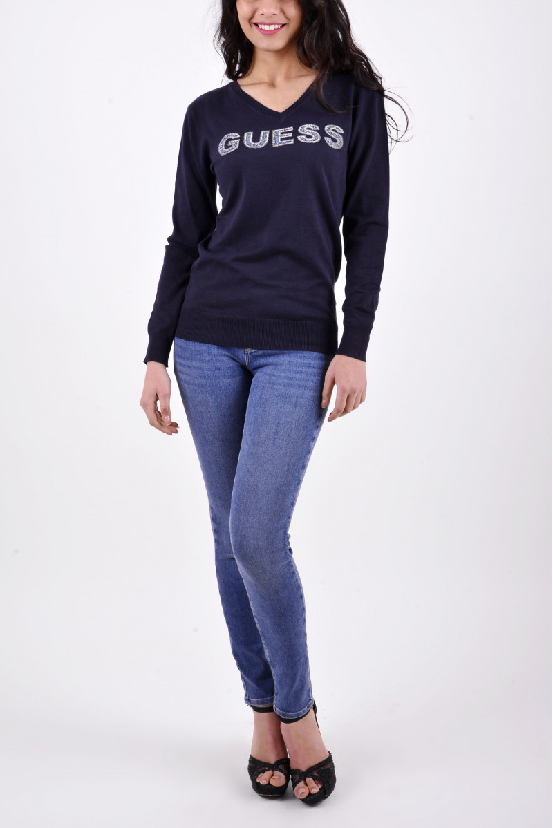 GUESS MAGLIA SCOLLO V JEANSERIA
